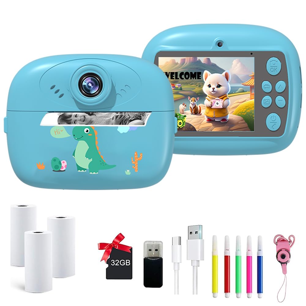Amazon.co.jp: キッズインスタントプリントカメラポラロイド子供用